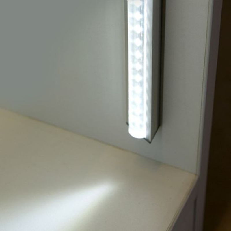 Surface Mounted Aluminum LED Light Diffuser Channel With 30° Lens For 15mm Double Row LED Lighting Strips